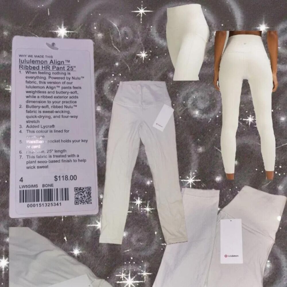 Lululemon Align Ribbed High-Rise Pant 25" NWT Size 4 - Picture 2 of 3